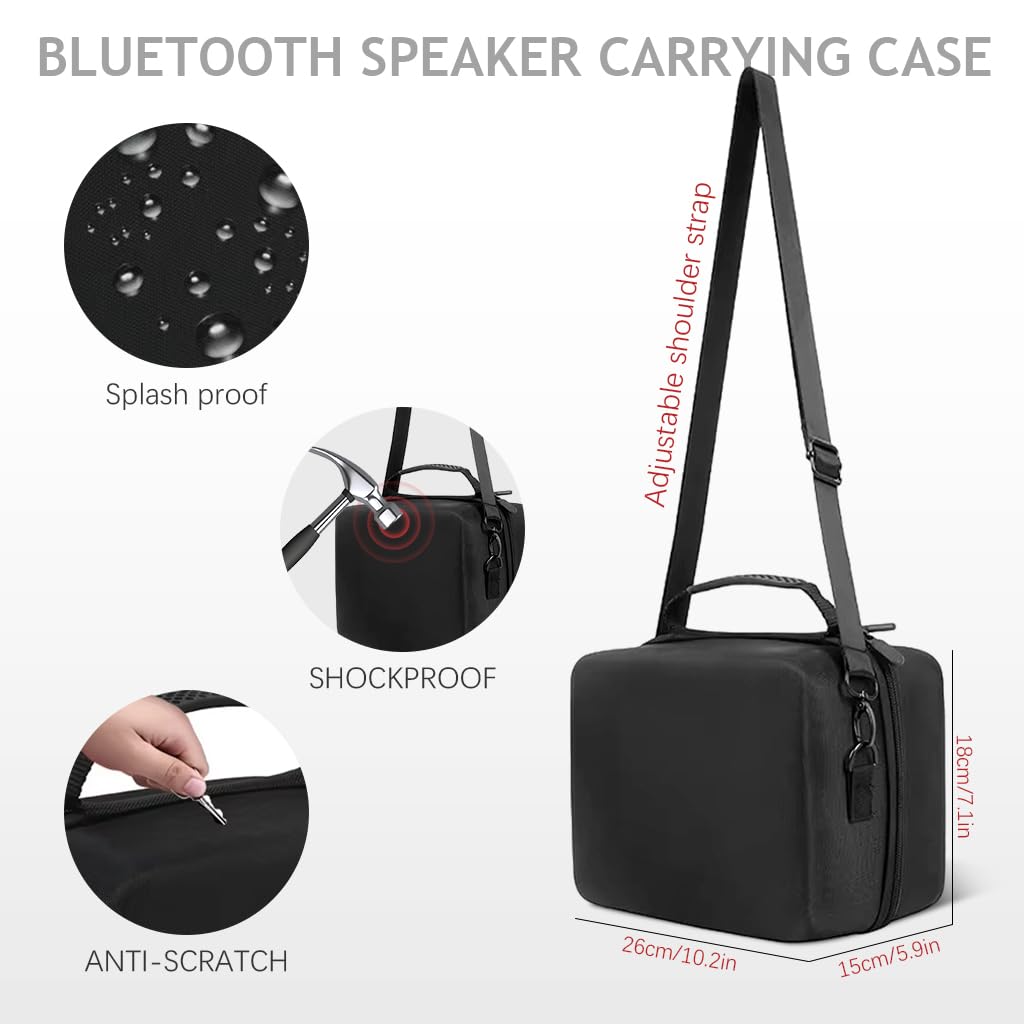 ZORBES Hard Carrying Case for Marshall Kilburn II Portable Bluetooth Speaker, Portable Fashion Travel Case with Shoulder Strap, Anti-Scratch EVA Hard Shell Carrying Case, 26x18x15cm ZORBES Hard Carrying Case for Marshall Kilburn II Portable Bluetooth Speaker, Portable Fashion Travel Case with Shoulder Strap, Anti-Scratch EVA Hard Shell Carrying Case, 26x18x15cm